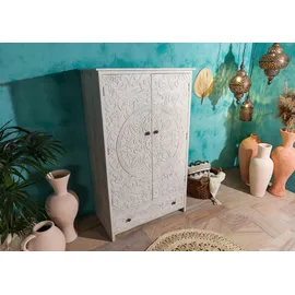 Massivmoebel24 Kleiderschrank Mango 108 x 180 x 64 cm Weiß