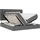vidaXL Bett mit LED-Lichtleisten Dunkelgrau 180 x 200 cm Stoff