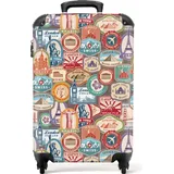 NoBoringSuitcases.com NoBoringSuitcases.com® Handgepäck Hartschalenkoffer mit TSA Schloss, Trolley, Reisekoffer, Carry on, Rollkoffer, Klein oder Mittelgroß Braun