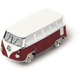 BRISA VW Collection - Volkswagen Kühlschrank-Büro-Pinnwand-Magnet im T1 Bulli Bus 3D Mini Modell (Classic Bus/Rot)