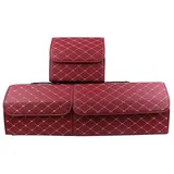 EA-Onlineshop Auto Faltbox, Kofferraumtasche faltbar, Einkaufstasche, Kofferraum-Organizer, Autotasche, Falt-Korb, Falttasche, Kofferraumtasche (Rot, Groß)