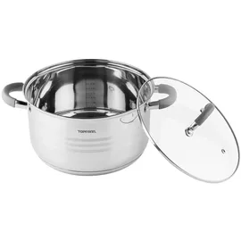 Topfann Edelstahl Kochtopf 5L rund 24 cm