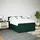 vidaXL Boxspringbett mit Matratze Dunkelgrün 140x200 cm Samt