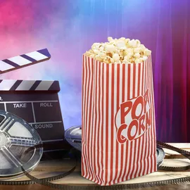 Relaxdays Popcorntüten 144 St. rot-weiß