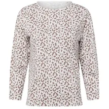 Marie Lund Langarmshirt Ecru Taupe S