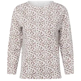 Marie Lund Langarmshirt Ecru Taupe S