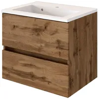 Held Held-Möbel Waschtisch Baabe Holzoptik Braun Eiche 60 cm