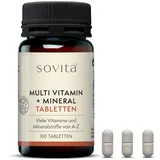 Sovita Magnesium-Calcium Tabletten, Magnesium und Calcium tragen zur normalen Muskelfunktion und dem Erhalt normaler Knochen bei, veganes Nahrungsergänzungsmittel, 300 Tabletten