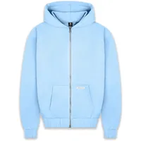 Dropsize Bazix Republiq Super Heavy Blank Zip-Hoodie in blau