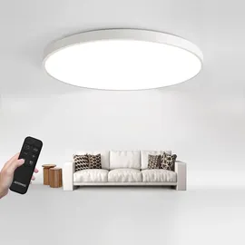 JDONG Led Deckenleuchte Ø Ø58*5CM Dimmbar mit Fernbedienung 3000K-6000K Wohnzimmerlampe Flach Rund Deckenlampe moderne Leuchte für Schlafzimmer Büro