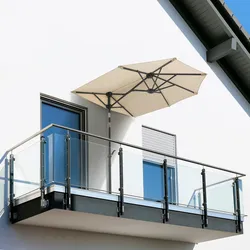 Balkonschirm SCHNEIDER SCHIRME "Salerno mezza", beige (natur), Obermaterial: 100% Polyester, Standschirme, mit Schutzhülle, ohne Schirmständer