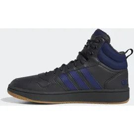 adidas Hoops 3.0 Mid Winterized Carbon / Dark Blue / Gum 46