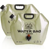 HIKEMAN Camping Wasser Container Tasche - 8L Faltbare Wasserkanister Wassersack mit Hahn,Tasche für Outdoor Camping Grill,Wandern und die Wasserspeicherung zu Hause Haushalt BPA Frei (2)