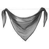 Joyswahl Querbehang Voile Triangle Schals Emma Deko Transparente Gardinen LxB 200x100cm Grau 1er Pack