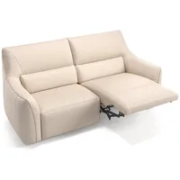 Sofanella 2-Sitzer Leder, Relaxsofa, Designsofa, Designer Couch, Italienisches Sofa, 2er Sofa beige