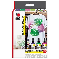 Marabu Fashion-Spray-Set "Tropical Island", 3x 100 ml