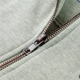 vidaXL Kinder-Kapuzenpullover mit Reißverschluss Helles Khaki Melange 140