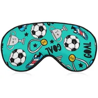 Schlafmaske, Fußball, Fußball, Schlafaugenmaske, Augenbinde mit verstellbarem Riemen, weiche Augenabdeckung zum Ausblenden von Lichtern