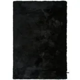 benuta Hochflor-Teppich Whisper, benuta, rechteckig, Höhe: 31 mm, Kunstfaser, Berber, Ethno-Style, Wohnzimmer schwarz 80 cm x 150 cm x 31 mm