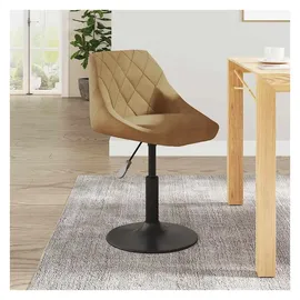 vidaXL Barhocker 335314 drehbar höhenverstellbar  Braun Samt