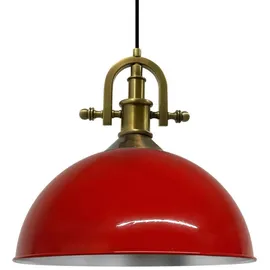 Bamyum 1-flg. 40 cm rund rot/silber Metall
