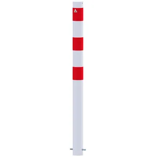 Schake Absperrpfosten Typ 489B, ortsfest, Ø 89 mm weiß rot