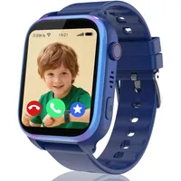 4G Smartwatch Kinder, IP68 Kinder Smartwatch mit GPS und Telefon, HD Videoanruf, SOS-Anruf, Schulmodus, Spiel, Wecker, SIM, Handy, Smart watch Wasserdicht Kinderuhr Geschenke für Mädchen Jungen, Blau