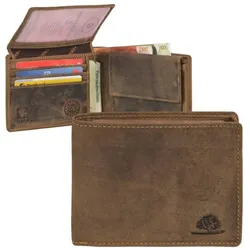 Greenburry Geldbörse Herren Leder braun Vintage Portemonnaie Geldbeutel Brieftasche