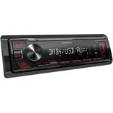 Kenwood KMM-DAB307 - USB-Autoradio mit DAB+/UKW (Soundprozessor, USB, AUX, 4x50 Watt, Tastenbeleuchtung rot, inkl. DAB+ Antenne)