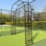 Wetsfgdg Rosenbogen Metall,Garten-Torbogen,Nützlich Bei Hochzeiten Und Vor Ihrer Haustür,Hochzeitsbogen,Gartentorbogen-L260xW40xH230cm-Bronze-B
