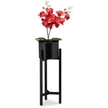 Relaxdays Blumenständer 60 x 21,5 cm Schwarz