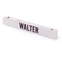 Personalisierter Zollstock ,Metrie 2m Block 52 | mit männlichen Namen Name: Walter