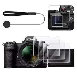 VOVMOEYA [3+3er Pack für Nikon Z6III gehärtetes Glas + PET Top Scrren Protector,für Nikon Z6 III LCD Schutzfolie Abdeckung 9H 0,25 mm Z6III Soft Shoulder Displayschutzfolie mit 1 Stück