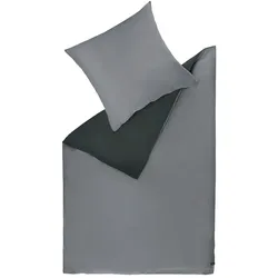 SCHÖNER WOHNEN-Kollektion Bettwäsche Play 135 x 200 cm Renforce Grau Anthrazit