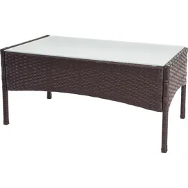 Mendler Halden Gartentisch 79 x 48 x 38 cm braun meliert