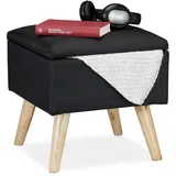 Relaxdays Hocker mit Stauraum 10029605_46 schwarz
