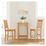 vidaXL Barhocker 2 Stk. Natur Massivholz Gummibaum Beige