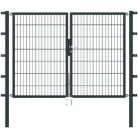 GAH Alberts Alberts Stabgitter Doppeltor Flexo 200 x 140 cm 6/5/6 anthrazit zE