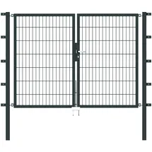 GAH Alberts Alberts Stabgitter Doppeltor Flexo 200 x 140 cm 6/5/6 anthrazit zE