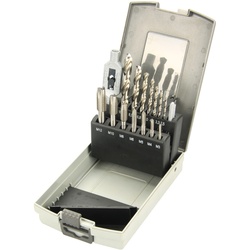 Optimum Bohr- und Gewindeschneid-Satz 3-12 mm HSS, 15tlg