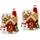I.GE.A. LED-Dekofigur I.GE.A. "LED-Haus", rot (rot, weiß), B:10cm H:13cm, Terrakotta, Dekofiguren, Dekoobjekt LED batteriebetrieben Weiß Gold Weihnachtsdeko