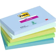 Post-it Super Sticky Notes Oasis Collection Haftnotizen extrastark farbsortiert, 5 Blöcke
