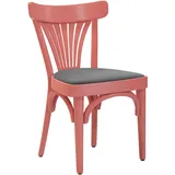 2er-Set Cabris | Bugholzstuhl | Holz / Samt | Rosa / Grau | Bugholz
