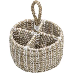 ladelle Utensilo Woven Ø 20 cm Holz, Textil, Natur Weiß