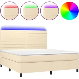vidaXL Boxspringbett 180 x 200 cm Creme