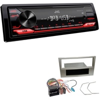 JVC KD-X182DB 1-DIN Media Autoradio AUX-In USB DAB+ mit Einbauset für Opel Corsa D satin stone
