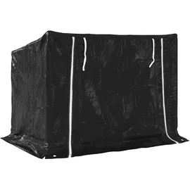 vidaXL Brennholzregal mit Regenschutz 150,5x100,5x110,5 cm, - Schwarz