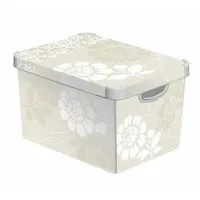 Curver Deco Stockholm L Aufbewahrungsbox mit Deckel Romance