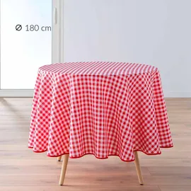 douceur d ́intérieur Tischdecke Douceur d'intérieur Vichy Ø 180 cm Rot