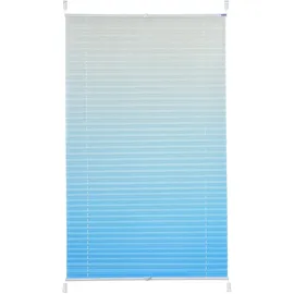 K-HOME Plissee Farbverlauf Sunrise 50 x 130 cm blau/weiß
